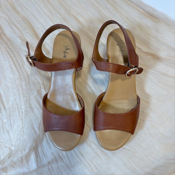 Style & Co Womens Anddreas Brown Platform Block Heel Studded Sandals 7.5M - Picture 3 of 10